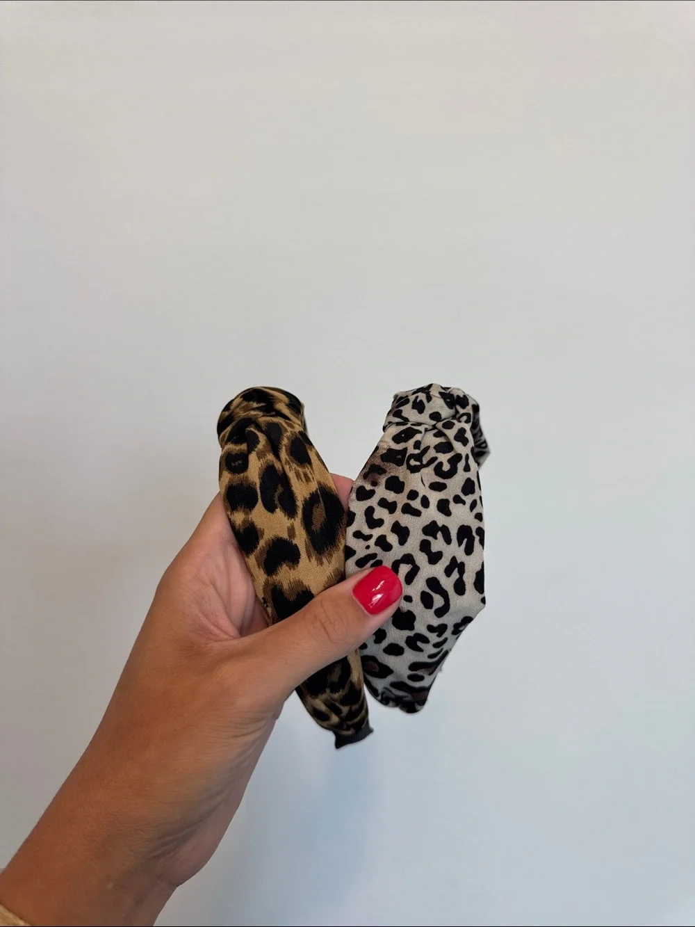 Amazon Leopard Print Knotted Headbands in Brown and Cream